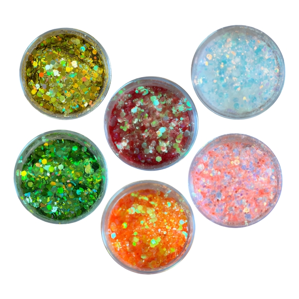 Kit 6 Glitter Brillantina Holografica 10 Grs Para Resina - Imagen 24