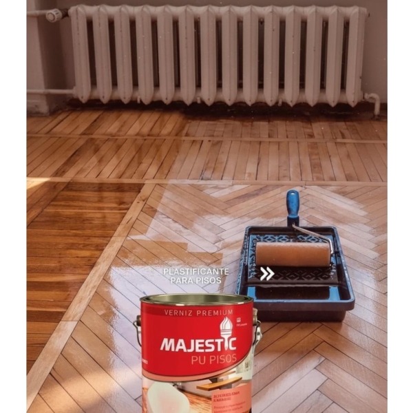 Barniz P/ Madera Super Premium Majestic Pu Pisos 900 Ml - Imagen 3