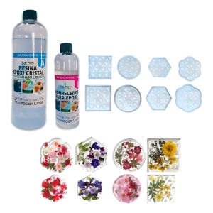 1 Kg De Resina 3:1 + Set 8 Molde Silicona Posavaso Ecopint