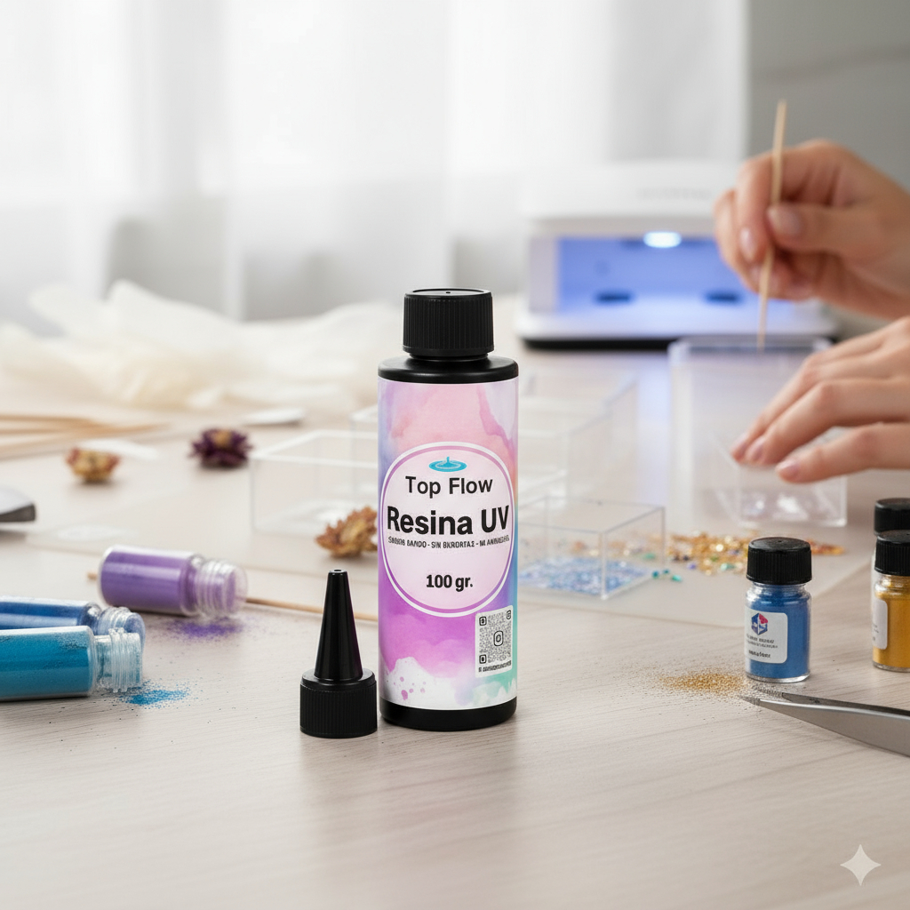 Resina Uv Líquido Transparente De Curado Uv - 100 Gr. - Imagen 3