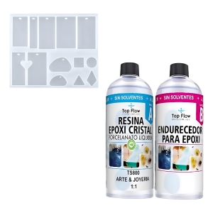 Resina Epoxi Arte Y Joyeria + Kit De Molde 1550 - 2lt