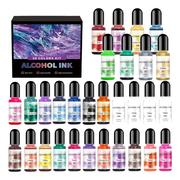 Pigmento Al Alcohol Para Resina Set 30 Colores 10ml
