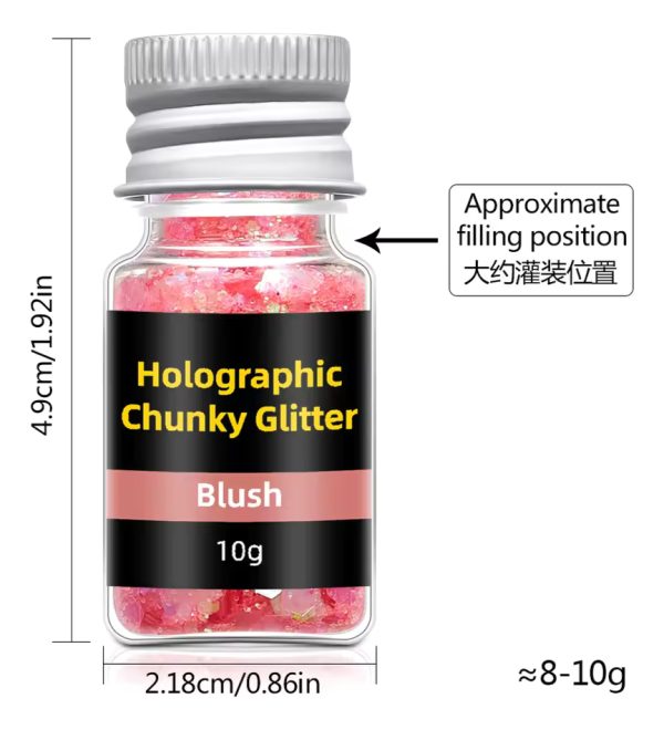 Glitter Chunky Holográfico Set 24 Colores Para Resina 8-10gr - Imagen 2