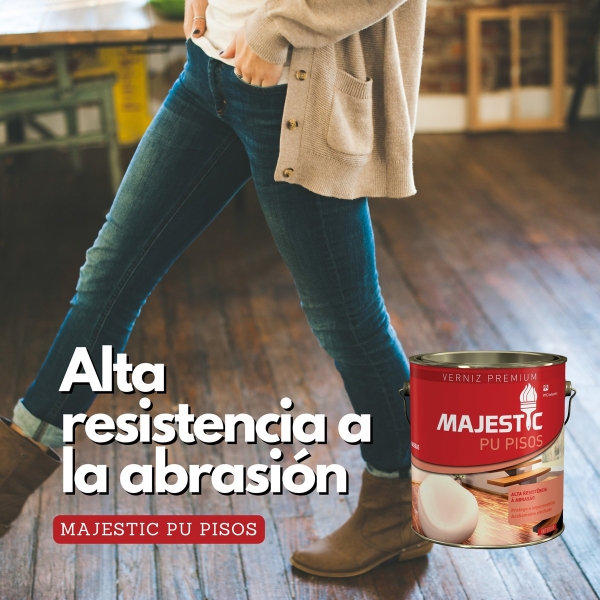 Barniz P/ Madera Super Premium Majestic Pu Pisos 900 Ml - Imagen 4