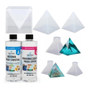 Molde Silicona 1452 / Set 6pz Piramides - G5