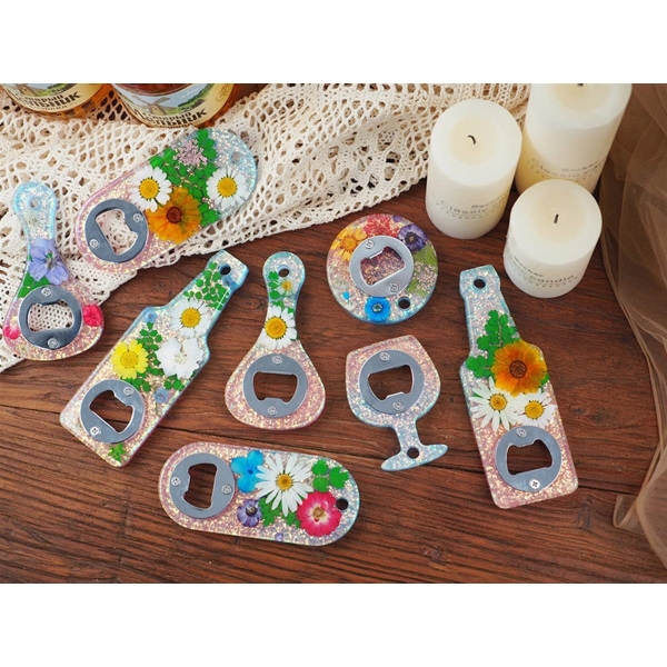 Set Molde Silicona Destapador De Botella + Accesorios Resina - Imagen 5