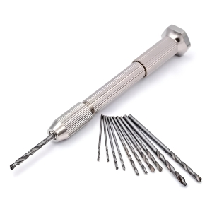 Mini Taladro Manual Con 10 Mechas Para Artesanías Resina