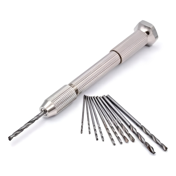 Mini Taladro Manual Con 10 Mechas Para Artesanías Resina