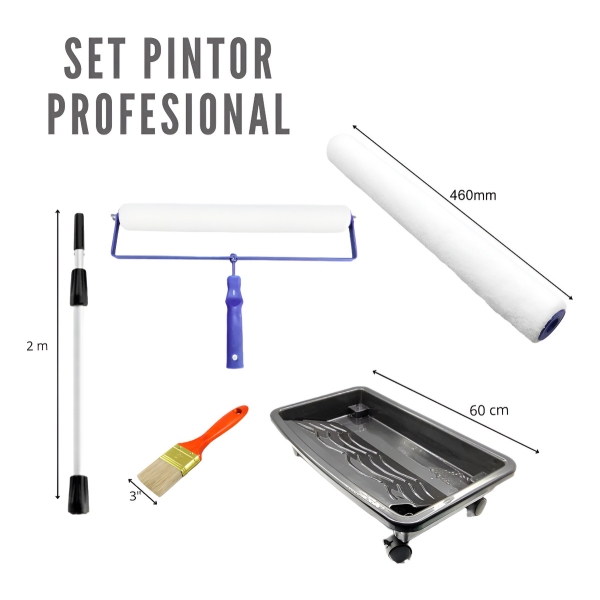 Set Pintor Profesional Xl Con Rodillo 45 Cm Ecopint - Imagen 2