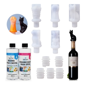 Moldes Silicona Tapón De Botella Vino 10p + Resina 1:1 600ml