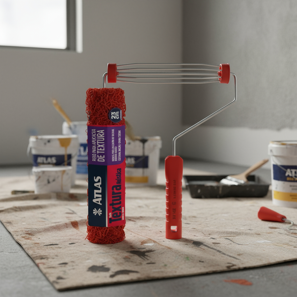 Rodillo Textura Rustico 23 Cm Complete X1 Atlas - Imagen 2