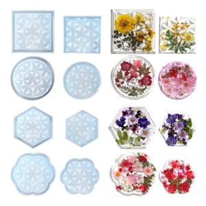 Molde Silicona 4857 Posavasos Set 8 Variedades Ecopint