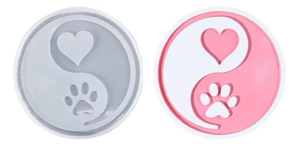Molde Silicona Posavasos Gato Ying Yang + Resina Arte 600 Ml - Imagen 8