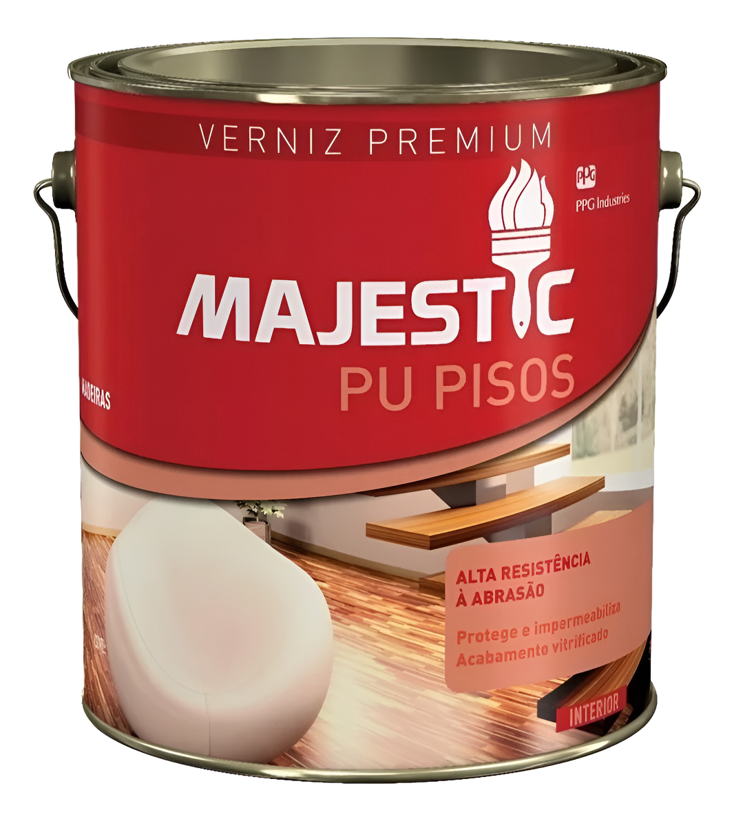 Plastificante Pu Pisos De Madera Majestic 3,6l Super Premium