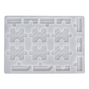 Molde De Silicona Puzzle Rompecabezas Para Resina Epoxi
