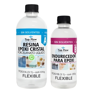Resina Epoxi Flexible Top Flow (a+b) 3:1 - 800 Grs