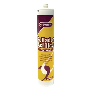Cartucho Sellador Acrilico Pintable Blanco Unisil 500g
