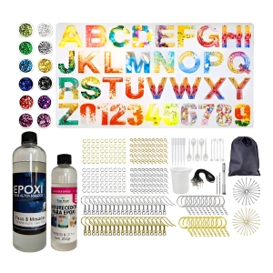 Kit Molde Silicona 1568 Set 353 Piezas Resina Topflow 3:1