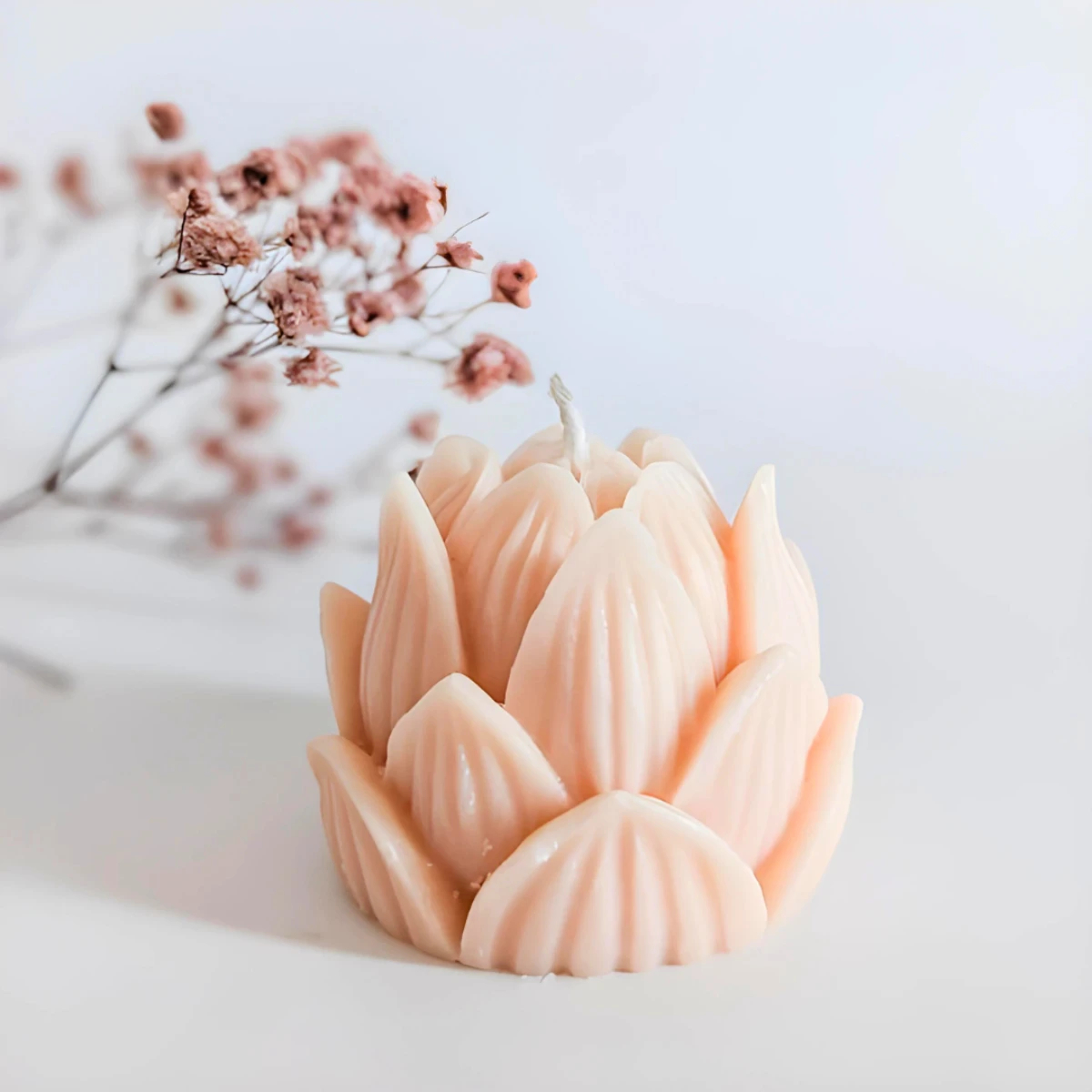 Molde Silicona Flor De Loto Velas Jabones Resina - Imagen 4