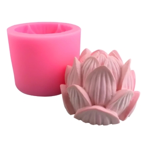 Molde Silicona Flor De Loto Velas Jabones Resina