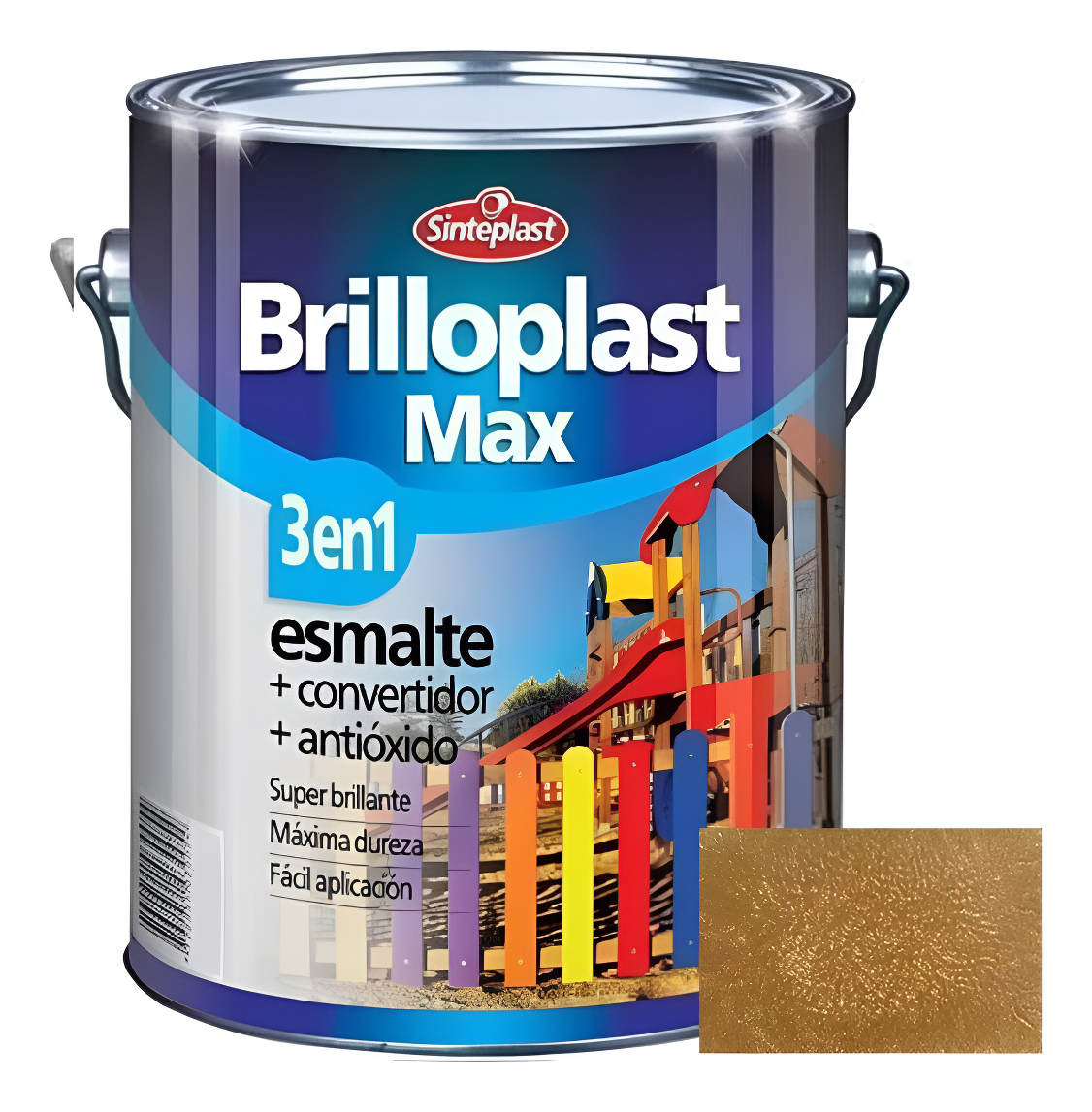 Brilloplast Max 3en1 Esmalte Brillante Oro Sinteplast - 1 L