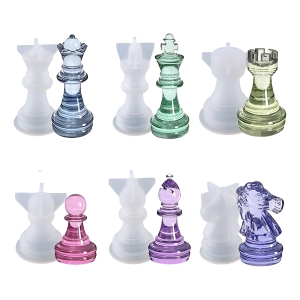 Molde Silicona 4862 Piezas De Ajedrez 6 Pzs