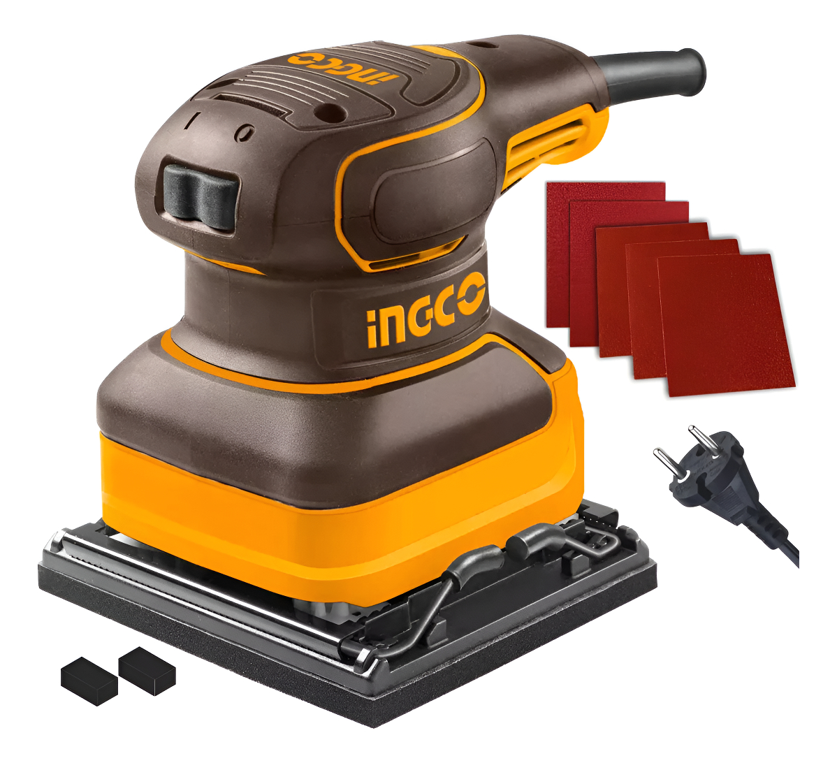 Lijadora Orbital 240w Ingco Ps2416 Con 5 Lijas Ecopint
