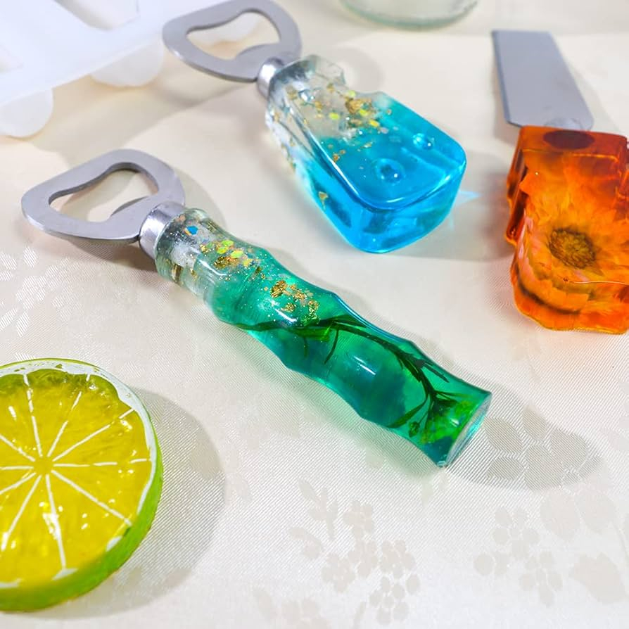 Molde De Silicona Mango De Cuchillo+ Resina 1:1 Arte 600 Ml - Imagen 5