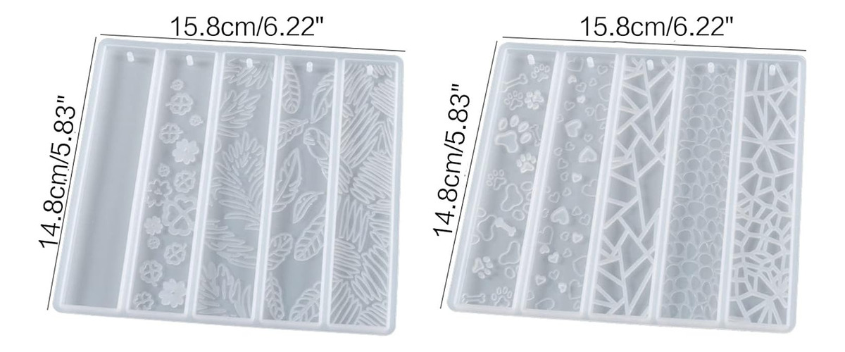 Set 2 Moldes De Silicona De Marcadores De Libros - Imagen 2