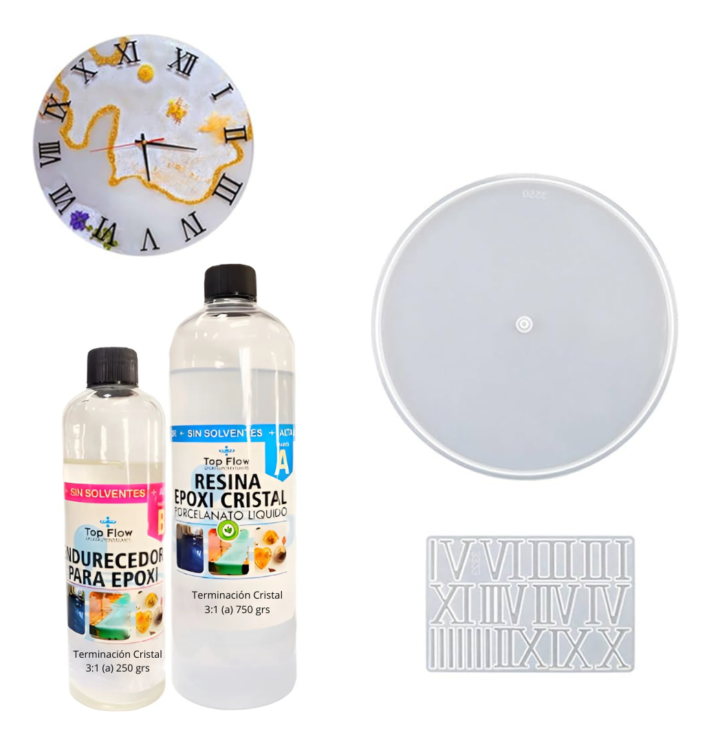 Molde Reloj Silicona + 1 Kg De Resina Epoxi 3:1 - Imagen 7