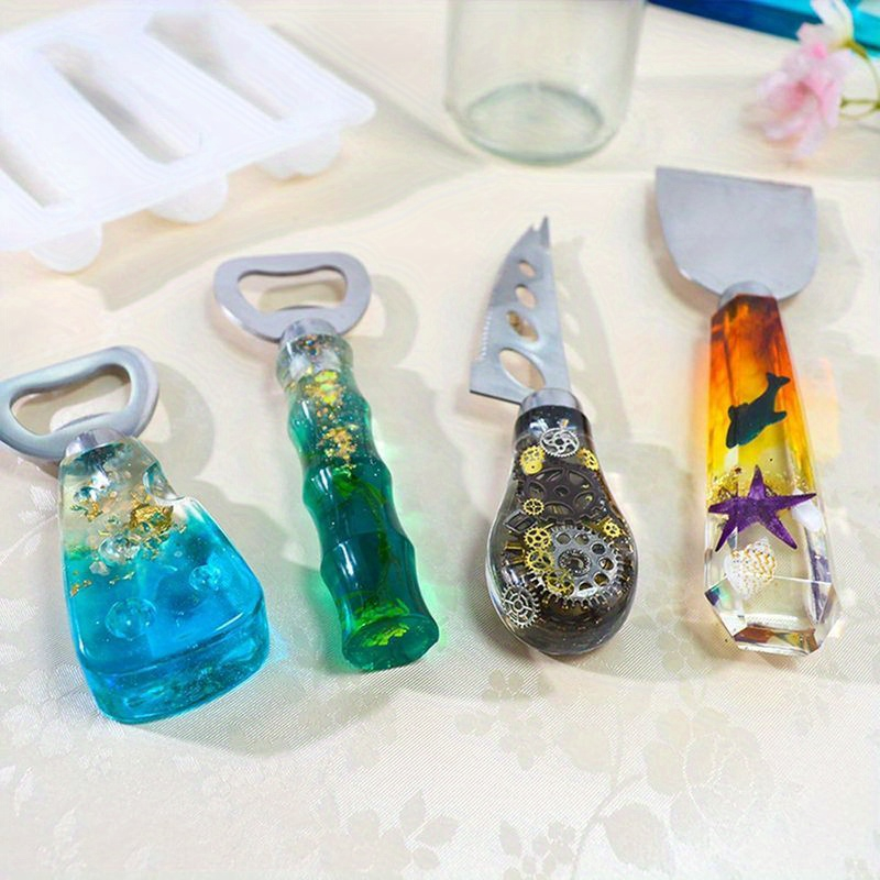 Molde De Silicona Mango De Cuchillo+ Resina 1:1 Arte 600 Ml - Imagen 3