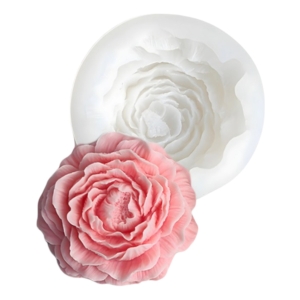 Molde Silicona Vela Rosa Peonía Flor Xs