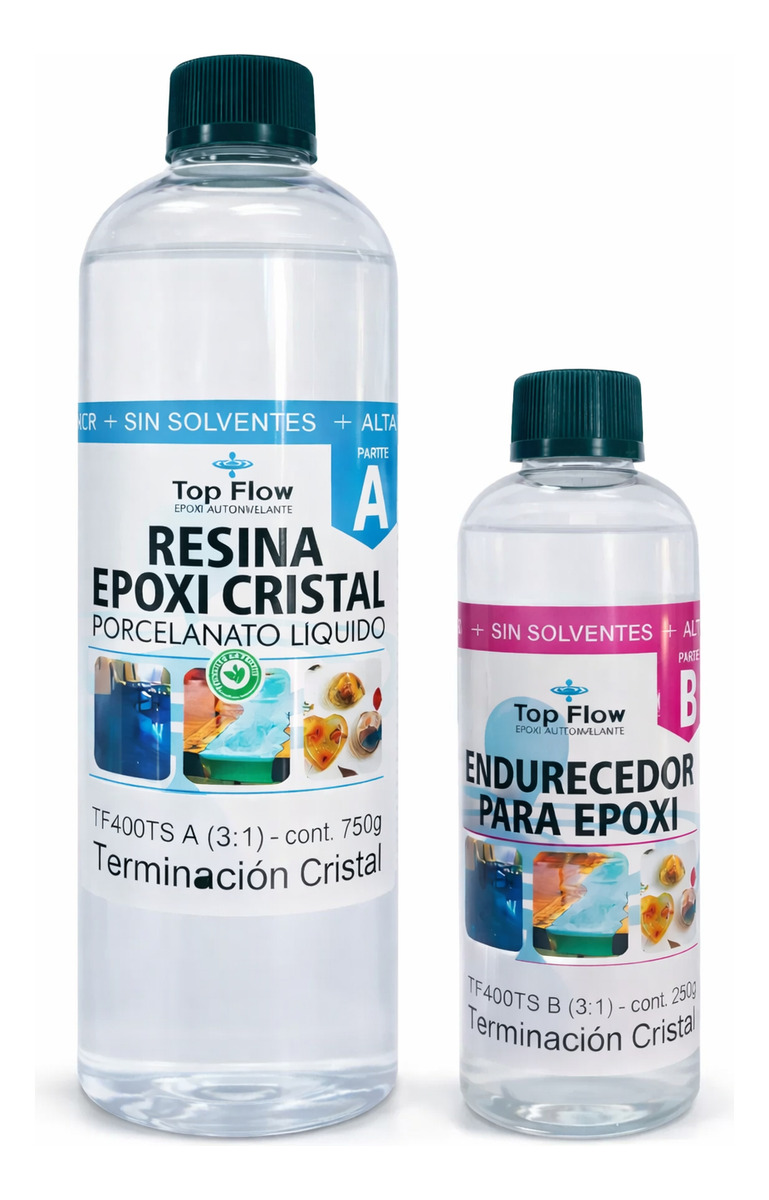 Resina Terminación Cristal 1 Kg 3:1 Mesadas Y Laminados