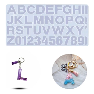 Molde De Silicona Abecedario Letras Para Llavero Resina