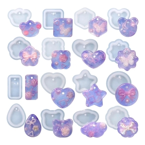 Molde Silicona Para Llaveros Y Collares 16 Formas