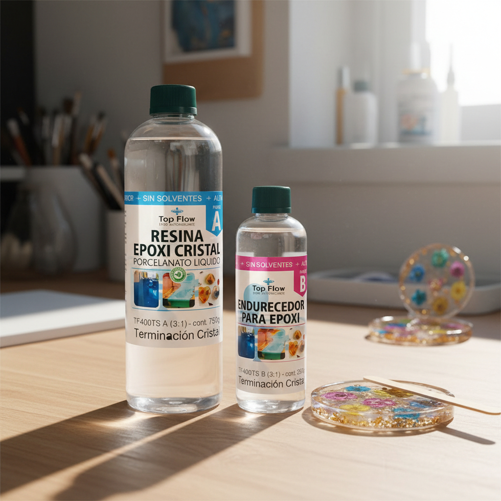 Resina Terminación Cristal 1 Kg 3:1 Mesadas Y Laminados - Imagen 4