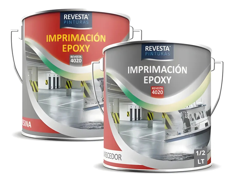 Revesta 4020 Imprimación Epoxi Gris Lijable - 1 L