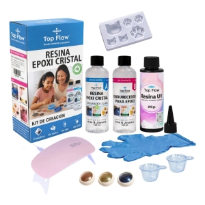 Kit Inicial Mini Resina + Uv Topflow (lámpara Y Accesorios)