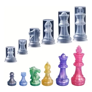 Molde Silicona 4862 Piezas De Ajedrez 6 Pzs