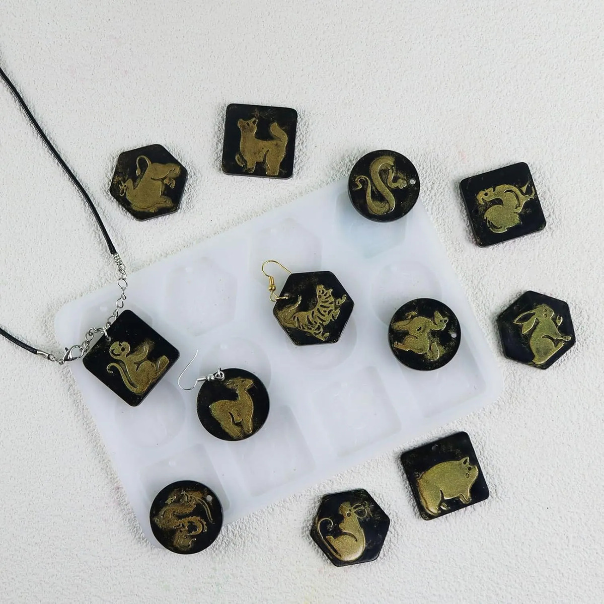 Molde De Silicona Llavero Colgante Horóscopo Chino - Imagen 5