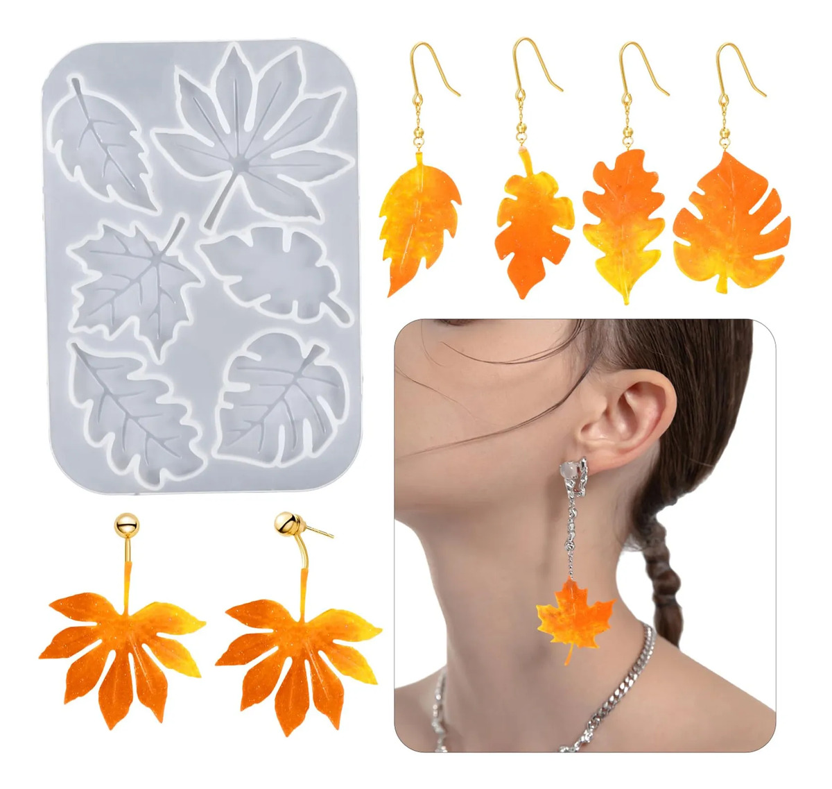 Molde Caravana Con Forma De Hoja 11x7.7 Cm - Imagen 7