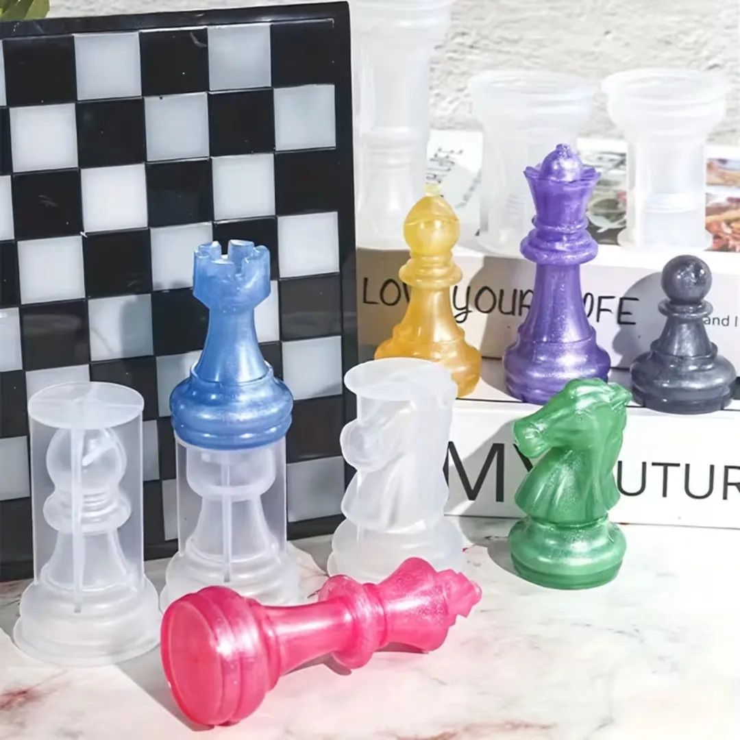 Molde Silicona 4862 Piezas De Ajedrez 6 Pzs - Imagen 6