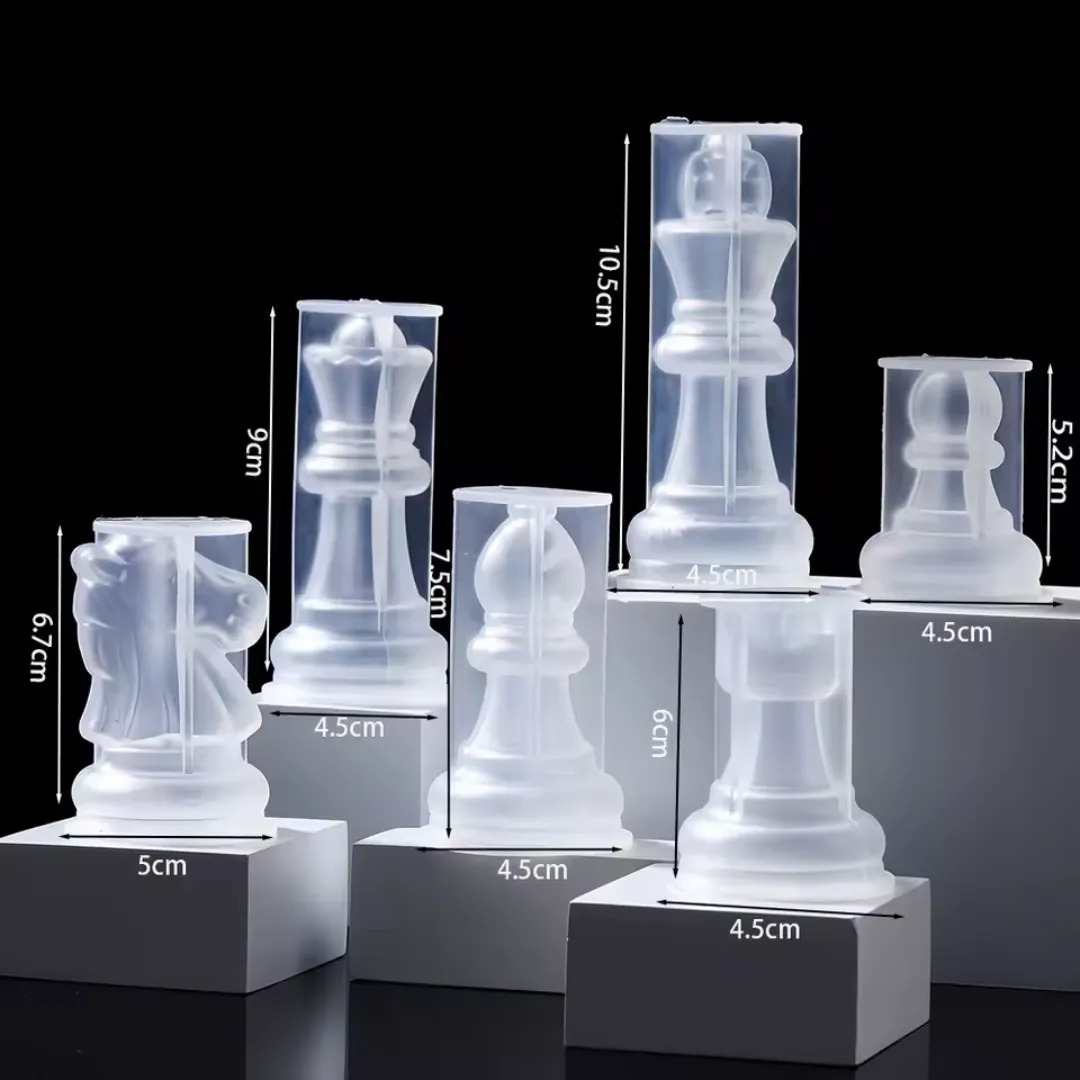 Molde Silicona 4862 Piezas De Ajedrez 6 Pzs - Imagen 2