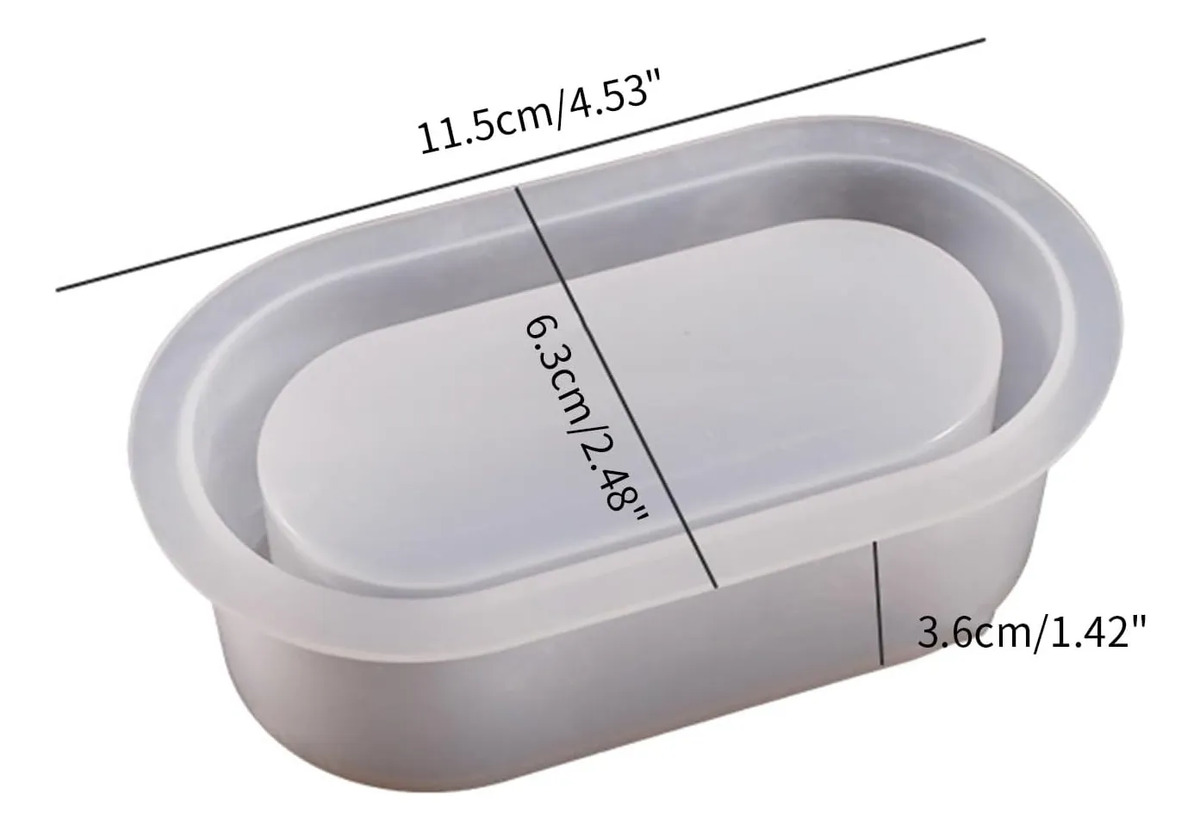 Molde Silicona Mini Maceta Ovalada 11.5cm - Imagen 2