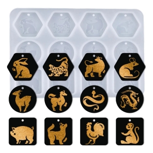 Molde De Silicona Llavero Colgante Horóscopo Chino