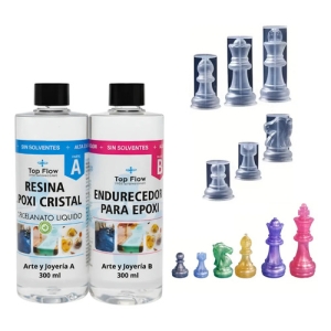 Kit Molde Silicona 4862 Piezas De Ajedrez 6 Pzs + Resina 600
