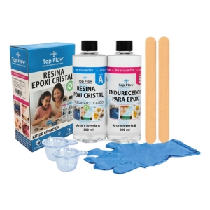 Resina Epoxi Cristal 600ml Artesanias Y Joyeria A+b Ecopint