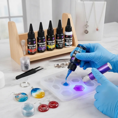 Kit Resina Uv (curado) Topflow Colores 20 Ml X 6 Un - Imagen 4