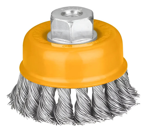 Cepillo De Alambre Trenzado Para Amoladora 75mm Ingco Pf