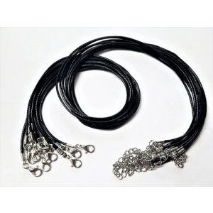 Set 10 Collares Tipo Cordon Cuero Encerado Para Joyeria